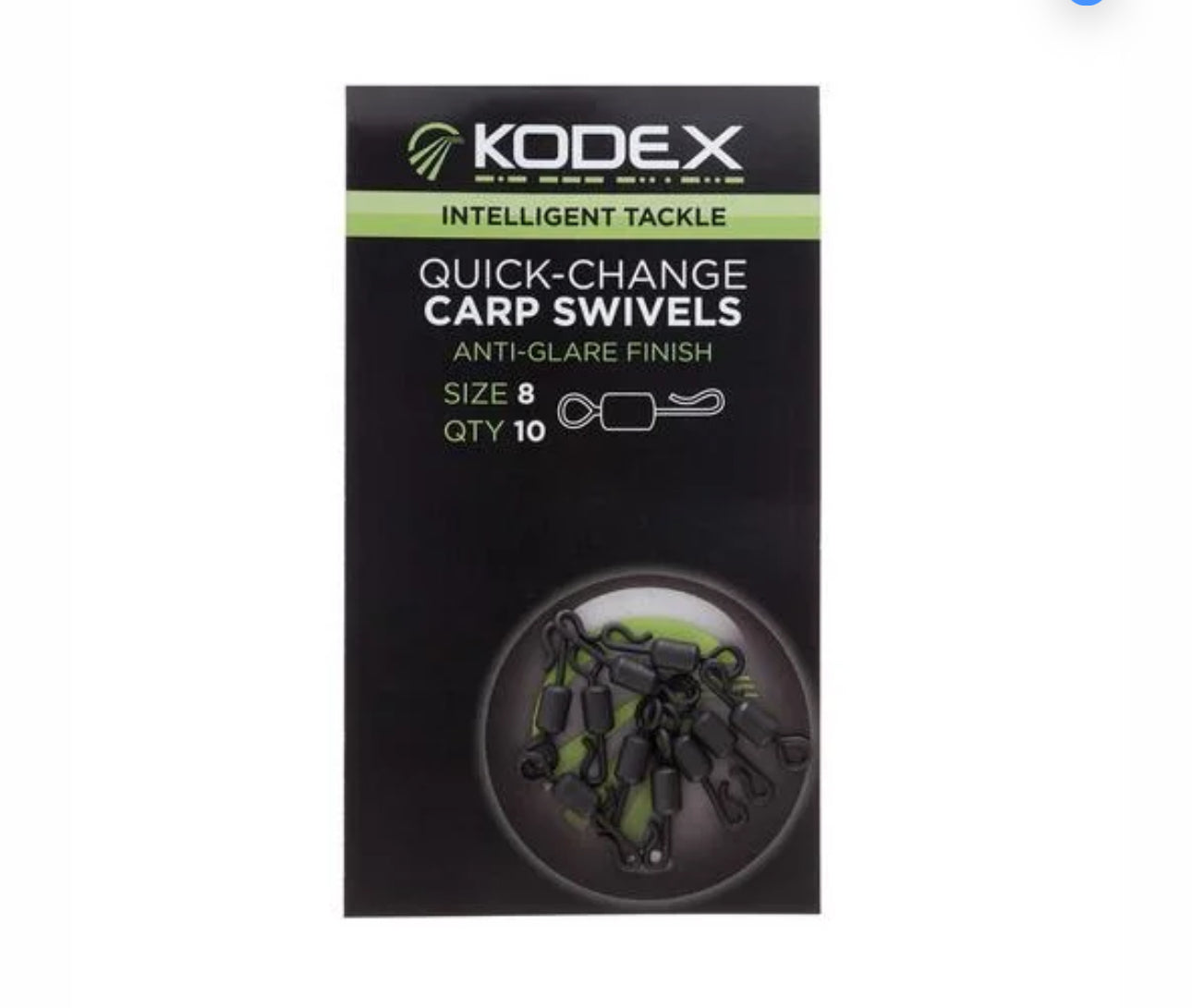 KODEX Quick-Change Carp Swivels size 8 (10pc pkt) - KODEX