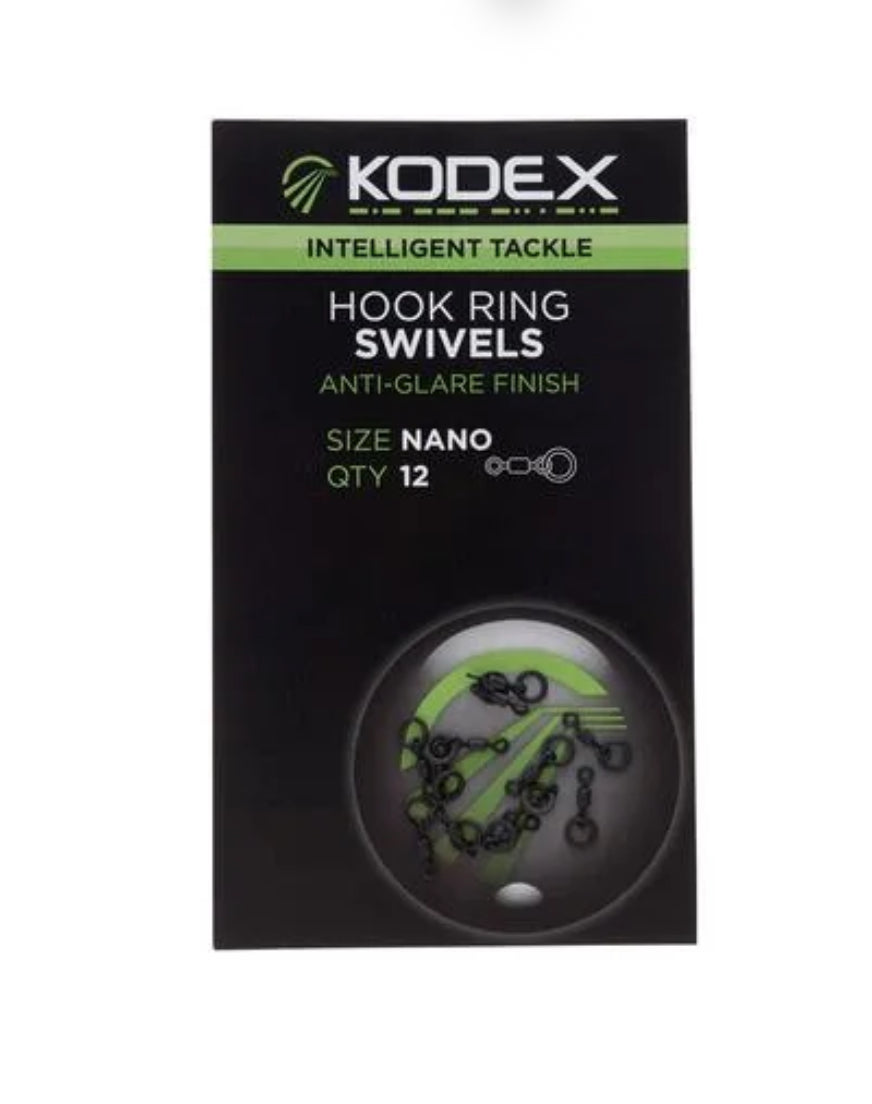 KODEX Hook Ring Swivels Nano (12pc pkt) - KODEX