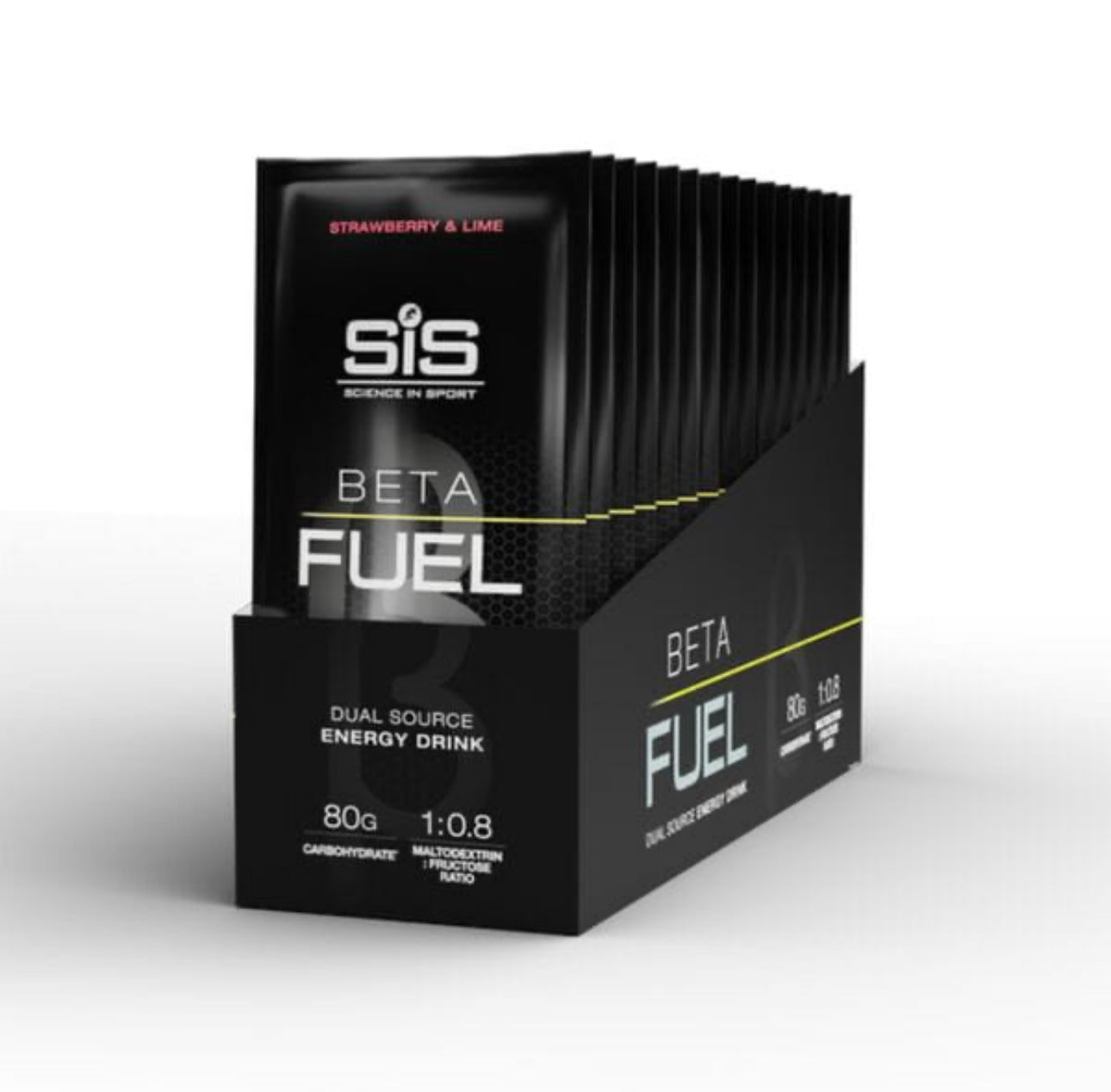 Sis - BETA Fuel energy drink powder - box of 15 sachets - strawberry & lime