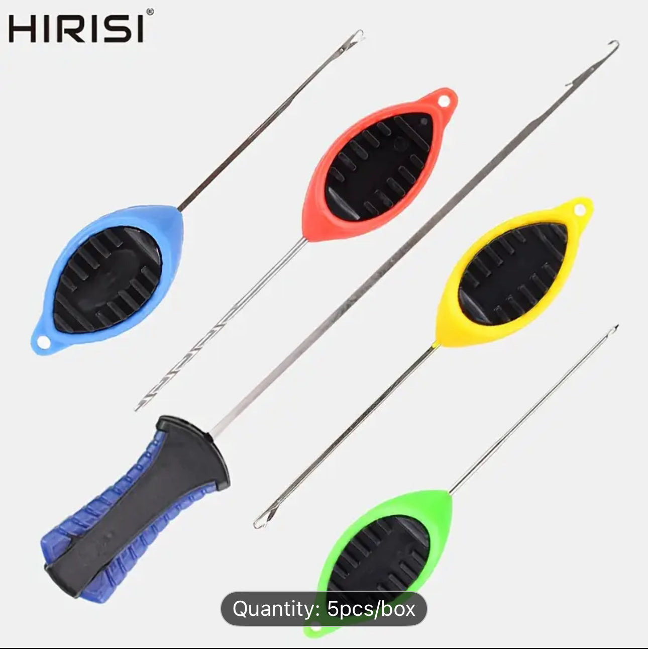 HIRISI Carp Fishing Bait Needle Set, Universal Gated Pop Up Boilies Splicing Pins, Durable Iron Material, Multi-Color, Fishing Tackle