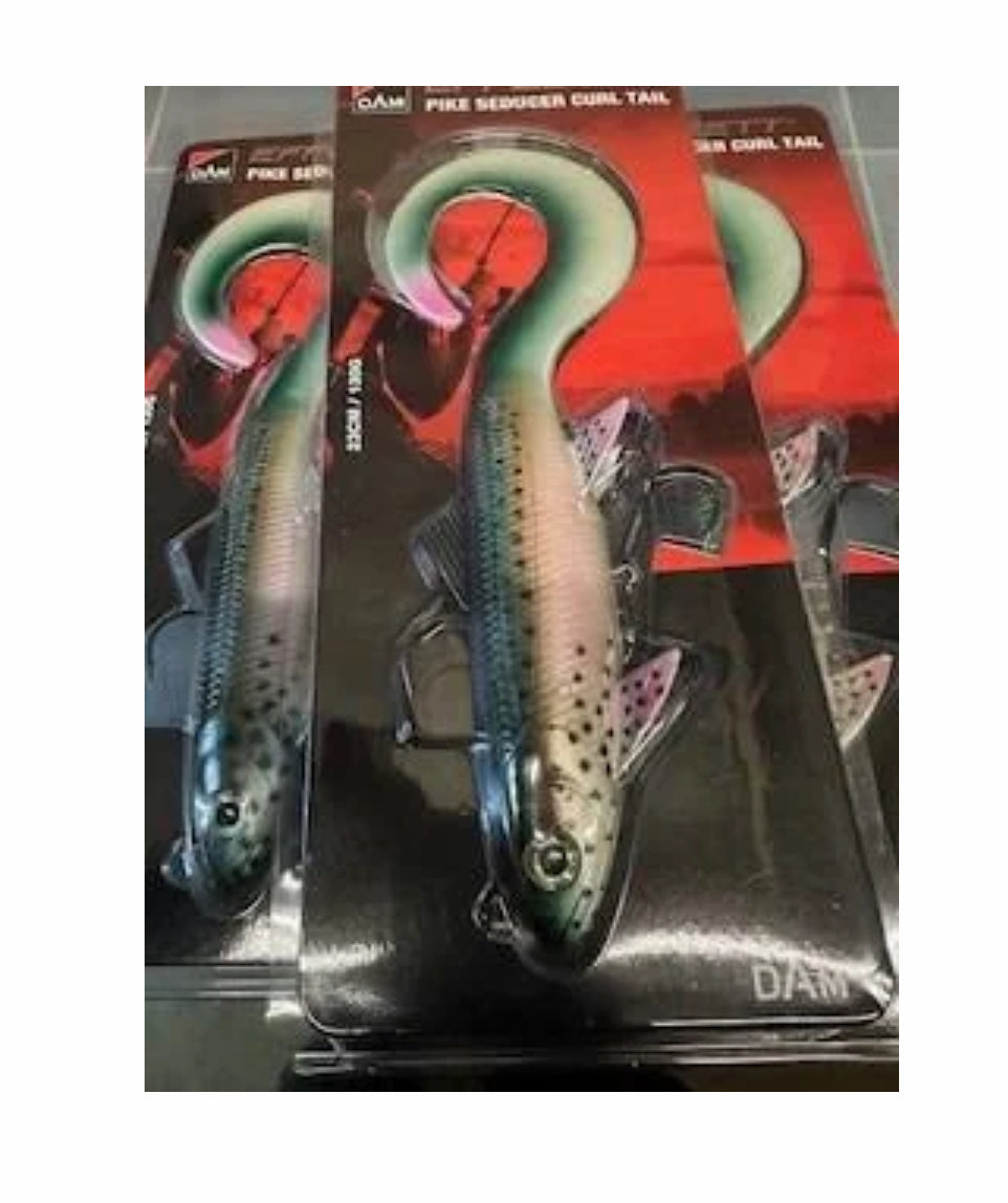 DAM Pike seducer curl tail Rainbow Trout 130gm 23cm