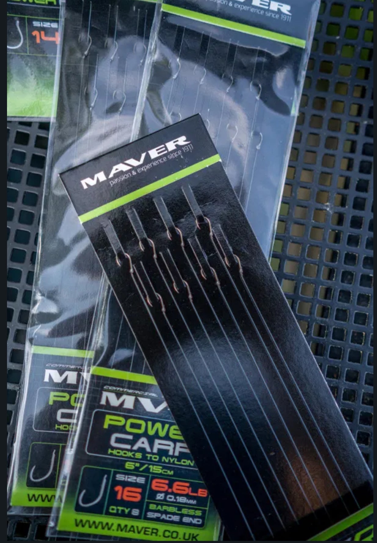 MAVER POWER CARP HOOK TO NYLON SIZE 16-5.5lb