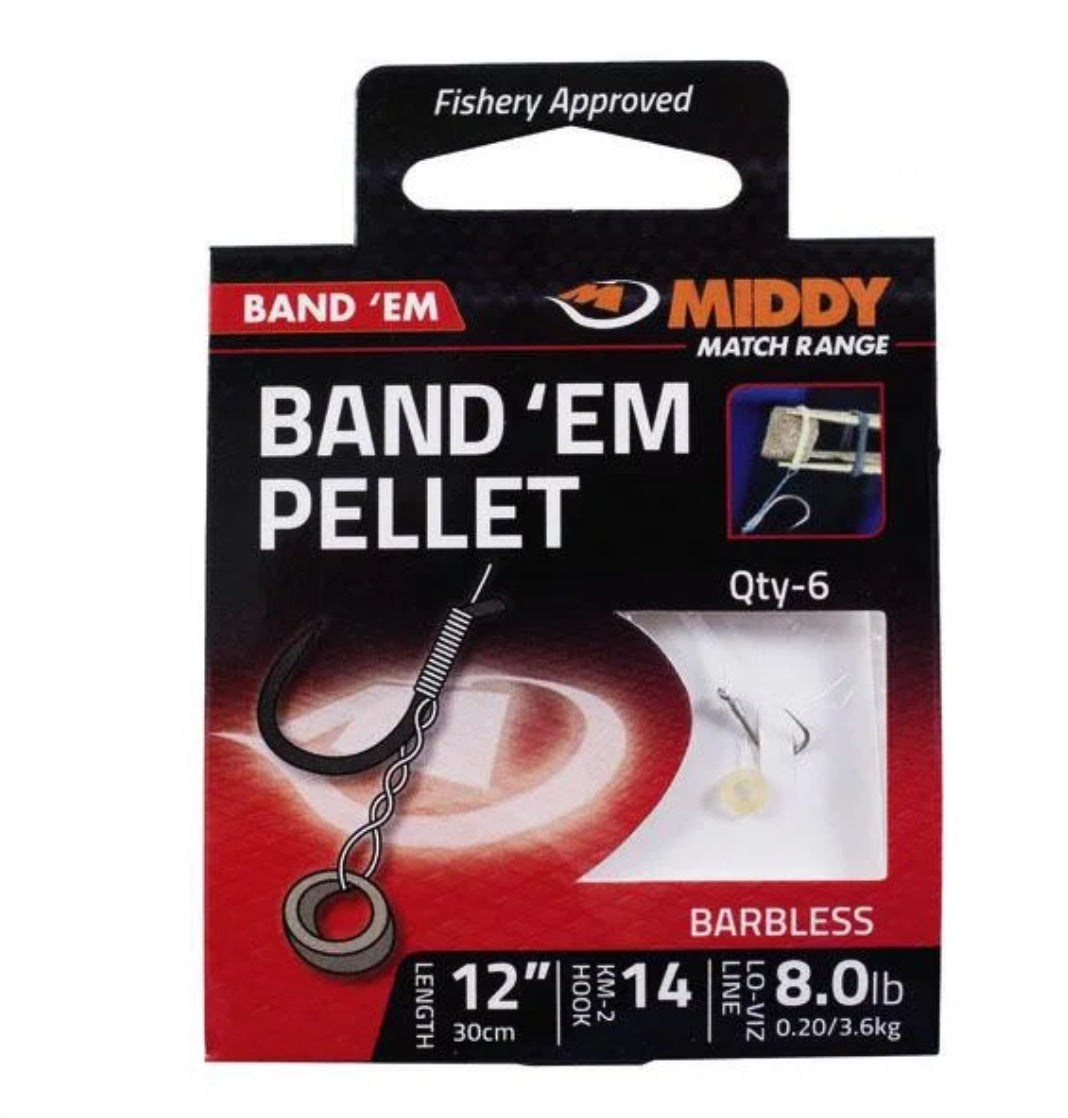Middy Pellet Band 'Em hooks Barbless - Middy Size 18