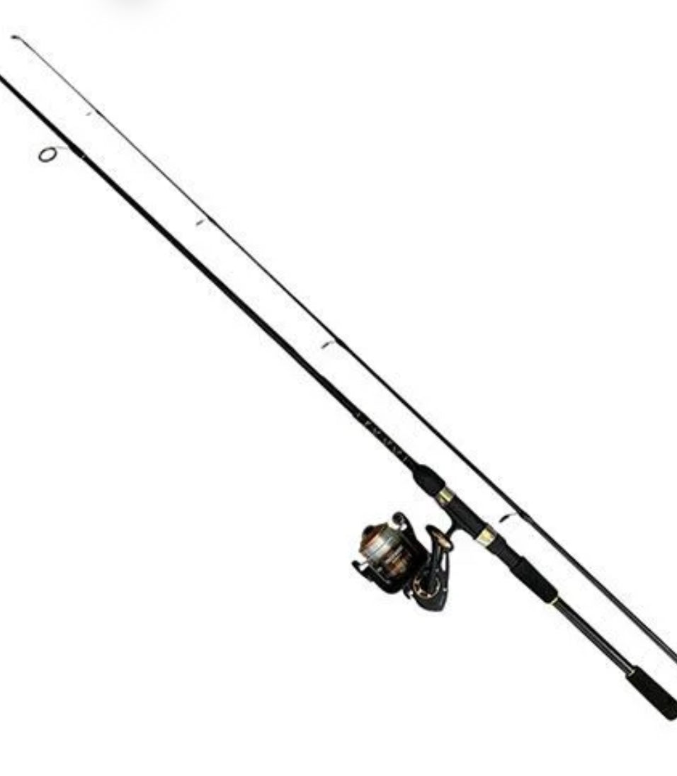 2 Piece 7.6ft rod and reel combo with line