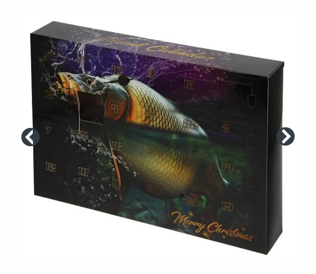Fishing Advent Calendar Carp themed 104pcs mixed Tackle 24 Days Anglers Present