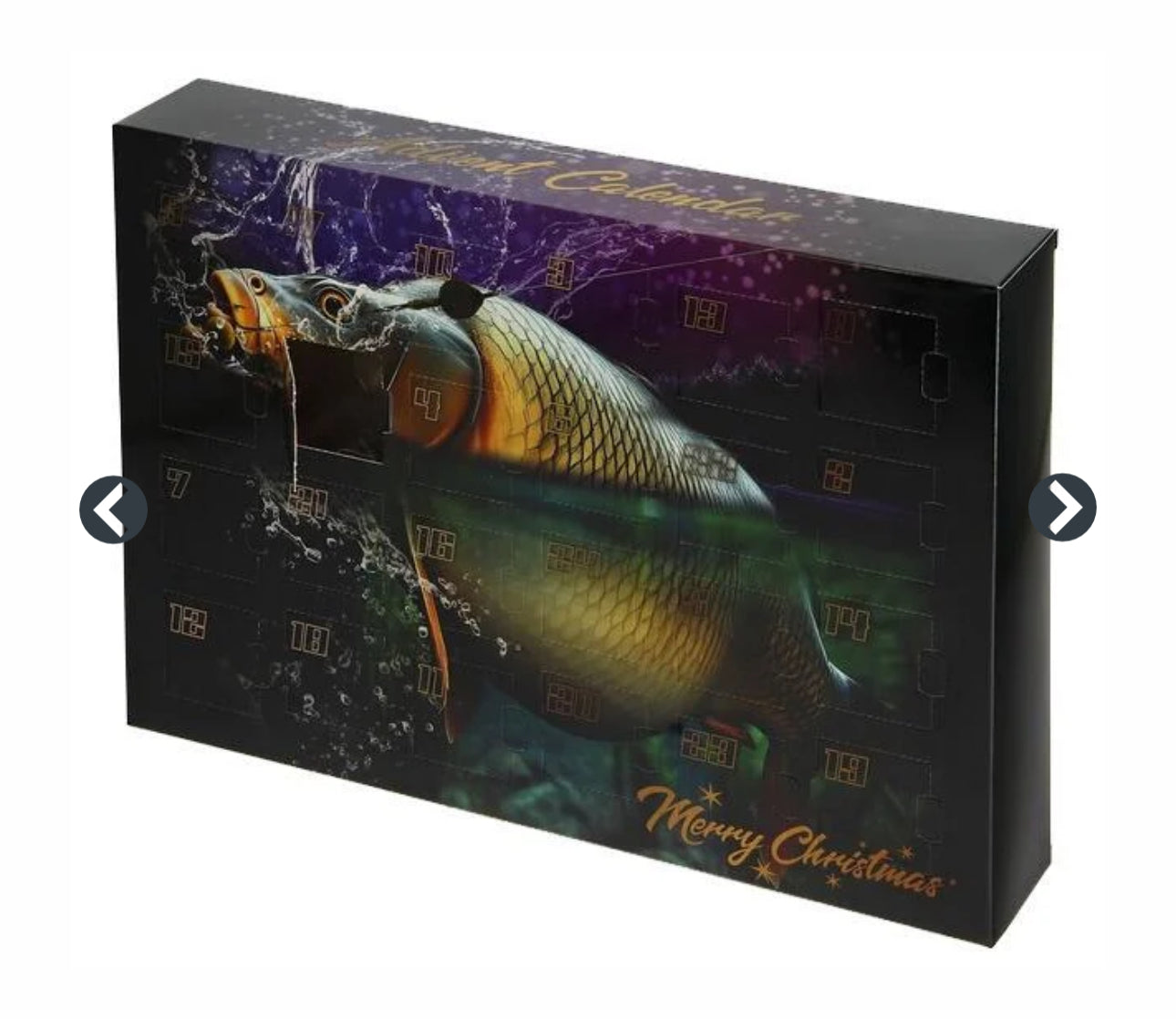 Fishing Advent Calendar Carp themed 104pcs mixed Tackle 24 Days Anglers Present