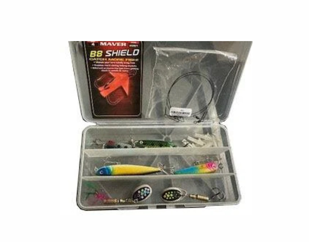 Small pocket lure box with 6 Assorted Lures/Spinners