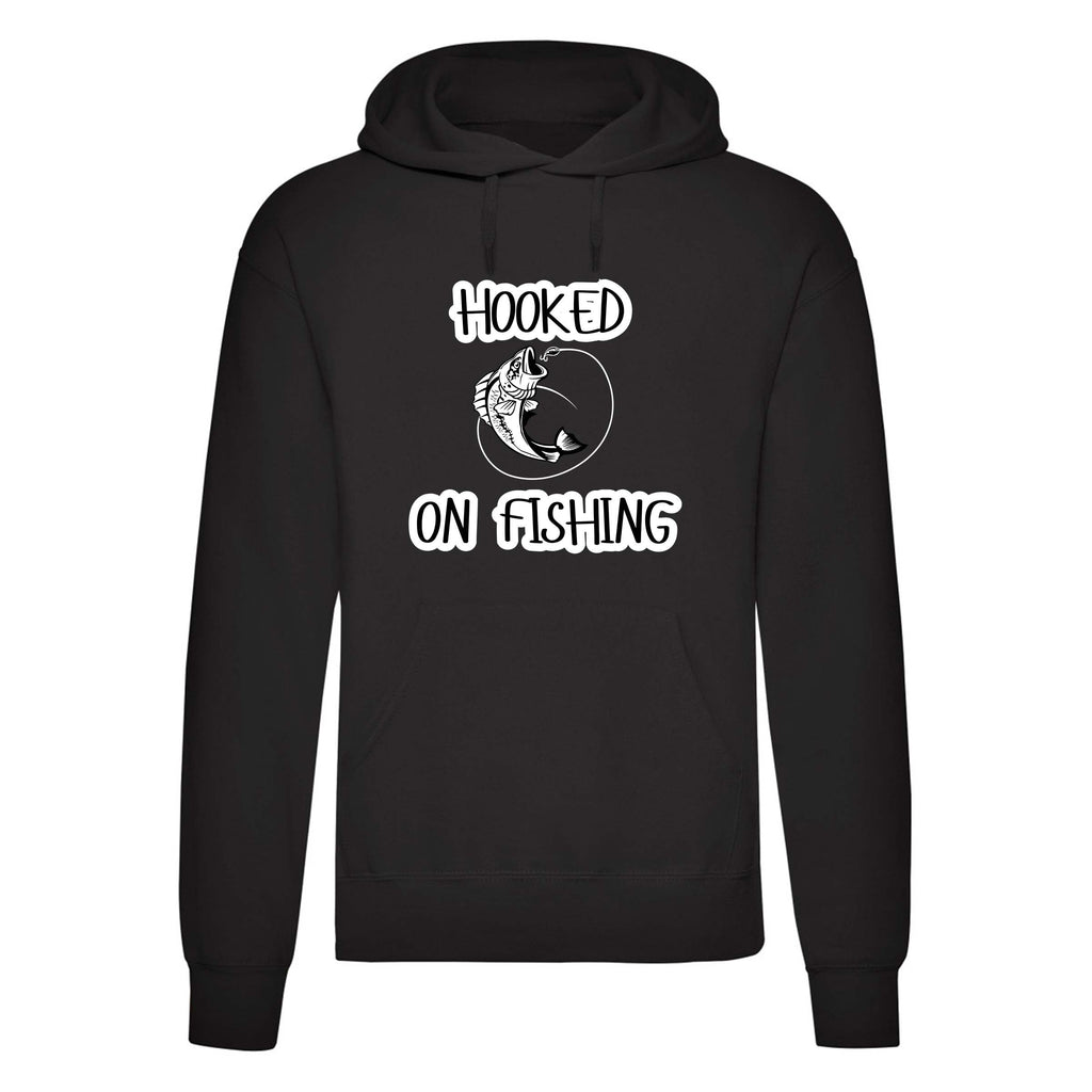 Hooked on Fishing Printed Hoodie-1