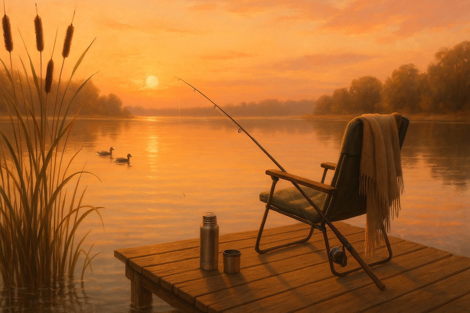 Something calming to do with fishing but gives people comfortable feeling